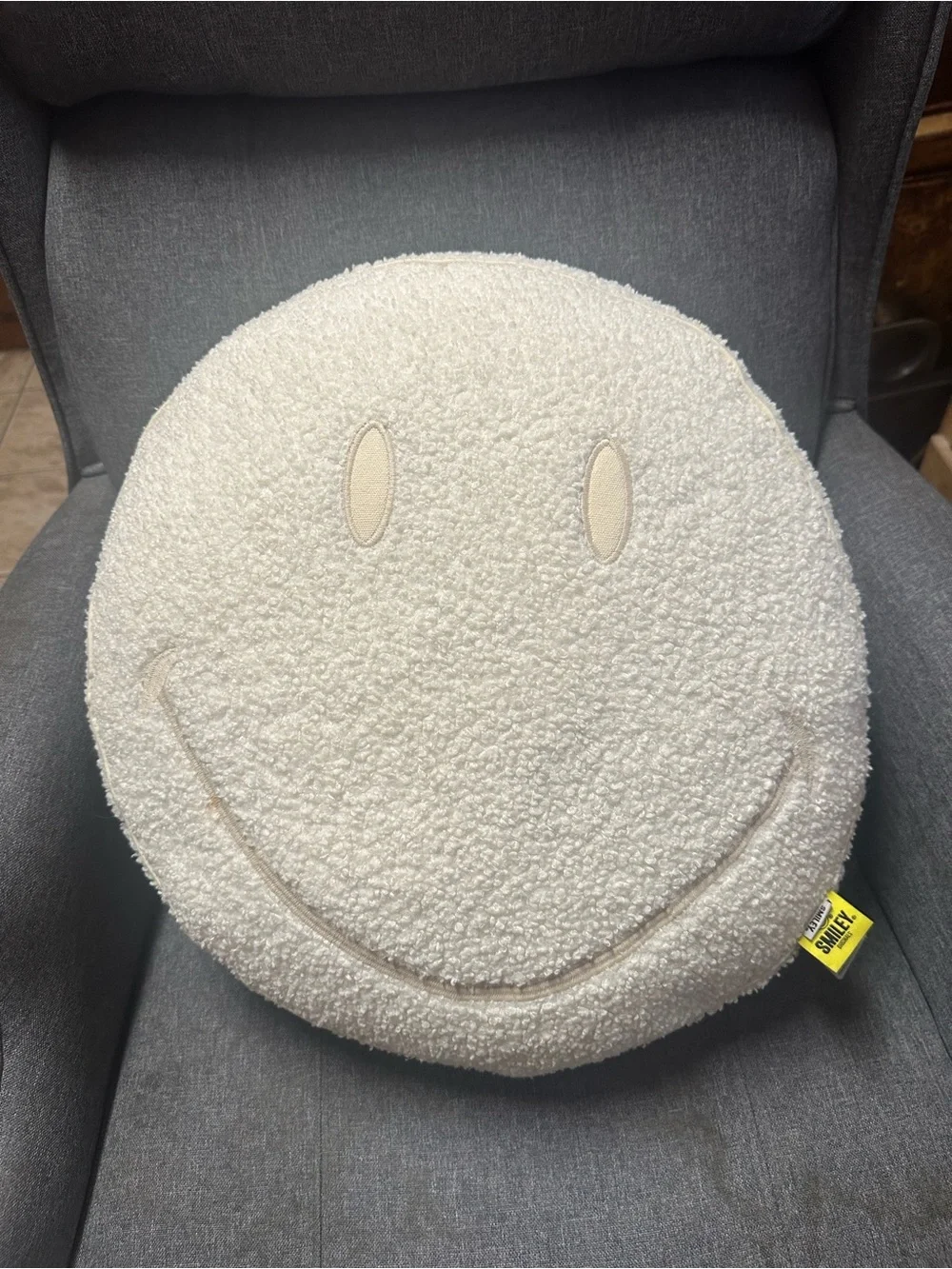 Boucle Smiley Get Cushy Cushion by Smiley